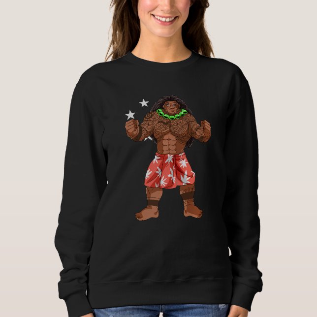 Samoan Pride Polynesian Maori Samoa Flag Premium Sweatshirt (Front)