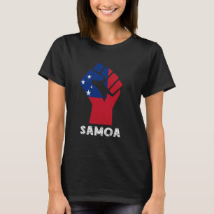 Samoan Pride Samoan Roots Handfist Samoan Flag Sam T-Shirt