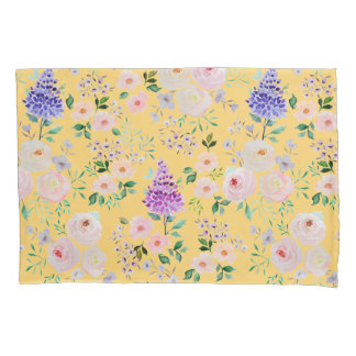 Samoan Sun Watercolor Floral Pillowcase