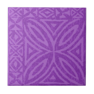 Samoan Tapa Polynesian Flower Tile Trivets