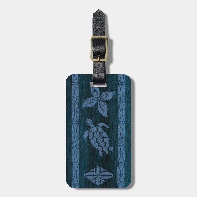 Samoan Tapa Surfboard Luggage Tags (Front Vertical)