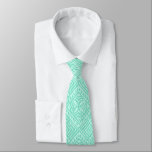 Samoan Tapa Tropical Mint Green Tie<br><div class="desc">Mint Green Colorway. Ancient Samoan tapas are the inspiration for these primitive tapa designs used in the Polynesian & Hawaiian cultures. These types of designs were often printed on aloha shirts & pareaus for traditional hula dancers. Fun tie for that less conservative male with a sense of humor & a...</div>
