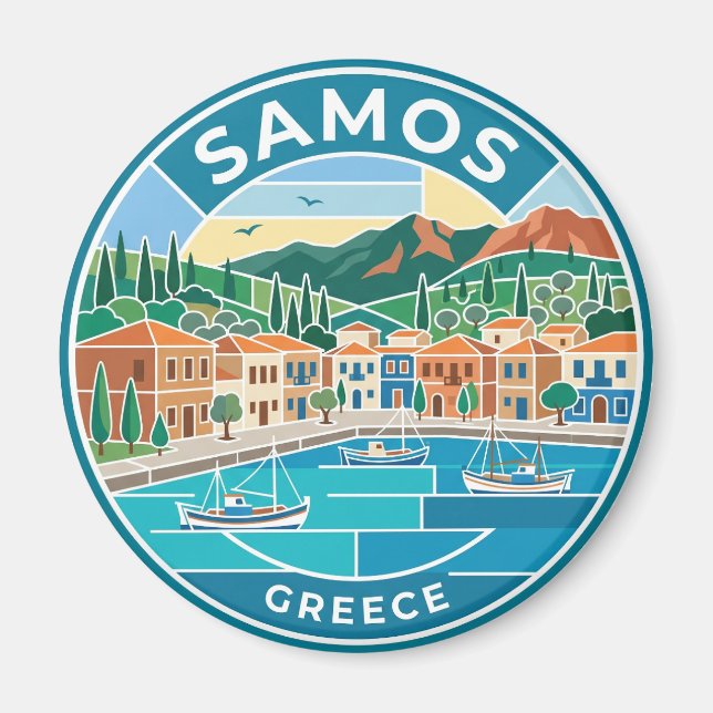 Samos, Greece Greece Magnet (Front)