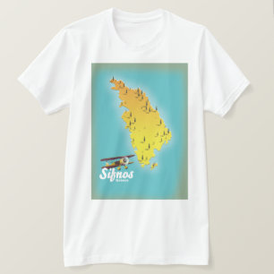 Samos Greek Island map T-Shirt