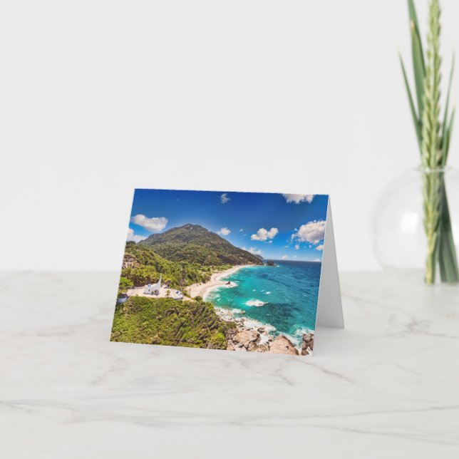 Samos island, Greece Thank You Card (Front)