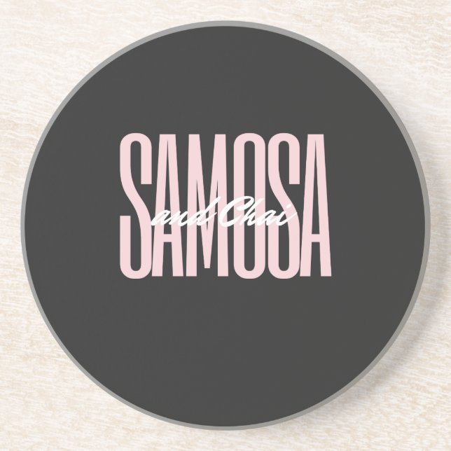 samosa and chai  T-Shirt Large Clock Coaster (Front)