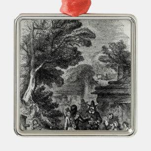 Samoset, the Indian Visitor Metal Tree Decoration