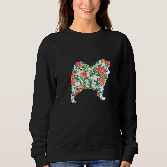 Samoyed Aloha Hawaiian Dog Sweatshirt (Front)