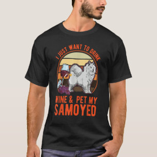Samoyed And Wine T-Shirt