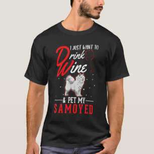 Samoyed And Wine T-Shirt