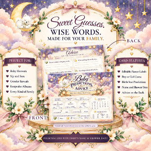 Samoyed Baby Shower Predictions and Advice Postcard