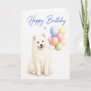 Samoyed Birthday Card