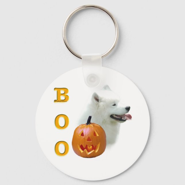 Samoyed Boo Key Ring (Front)