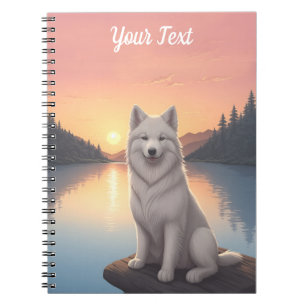Samoyed by Lake Notebook