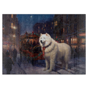 Samoyed Christmas Festive Season  Cutting Board