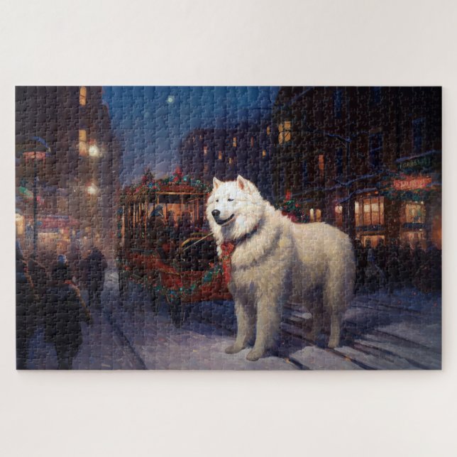 Samoyed Christmas Festive Season  Jigsaw Puzzle (Horizontal)