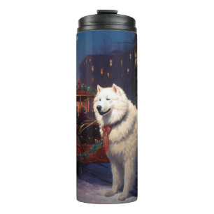 Samoyed Christmas Festive Season  Thermal Tumbler
