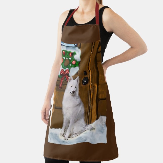 Samoyed Christmas Gifts Apron (Insitu)