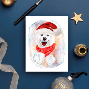 Samoyed Christmas Gifts For Dogs Lovers Holiday Postcard