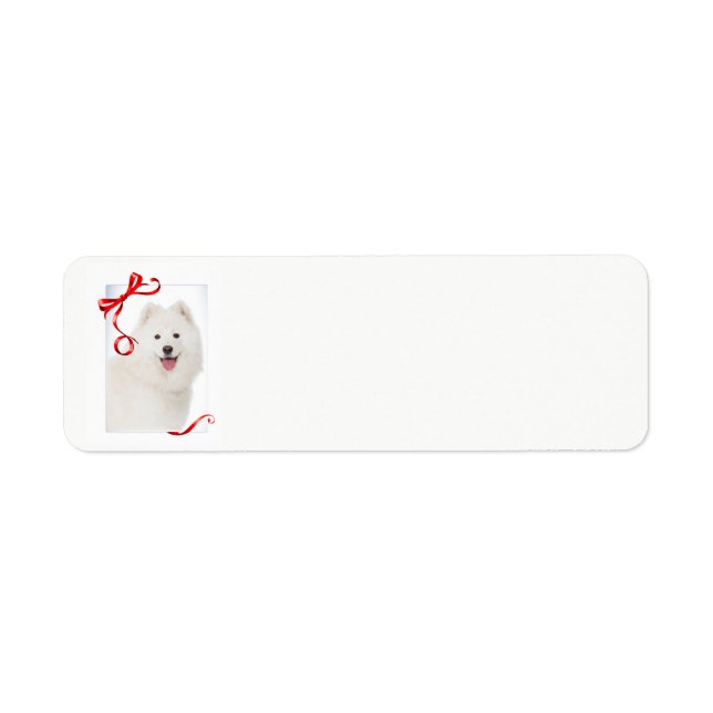 Samoyed Christmas Return Address Labels (Front)