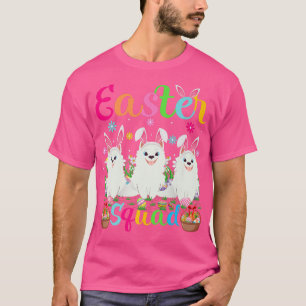 Samoyed Dog Bunny Ear Easter Squad Samoyed Happy E T-Shirt