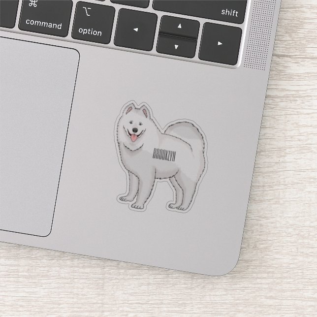 Samoyed dog cartoon illustration (Detail)
