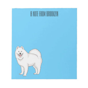 Samoyed dog cartoon illustration notepad