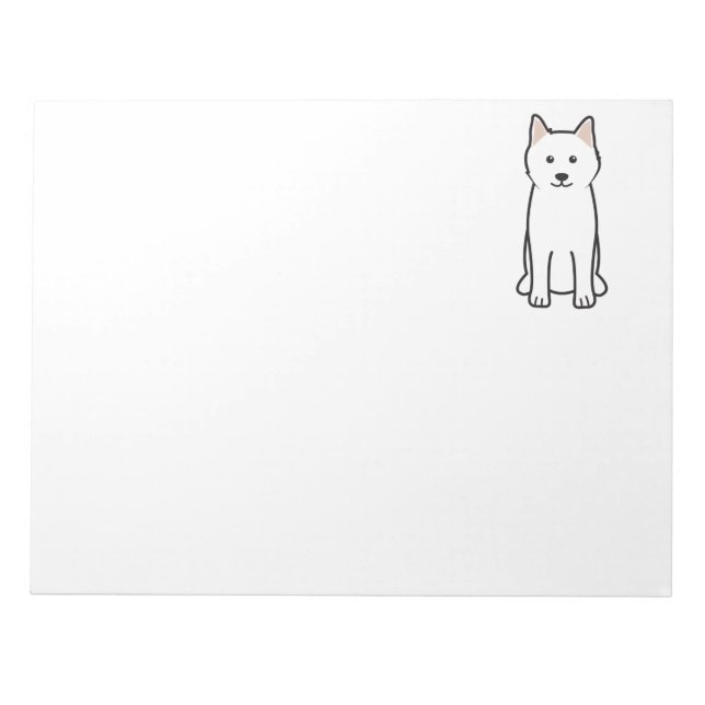 Samoyed Dog Cartoon Notepad (Front)