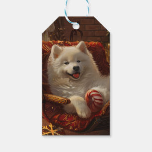 Samoyed Dog Christmas Festive Gift Tags
