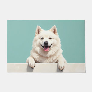 Samoyed Dog Doormat Art
