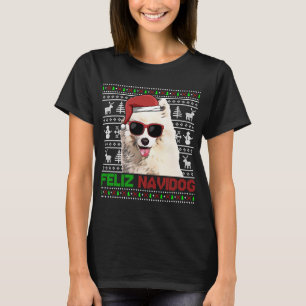 Samoyed Dog Feliz Navidog Funny Christmas T-Shirt