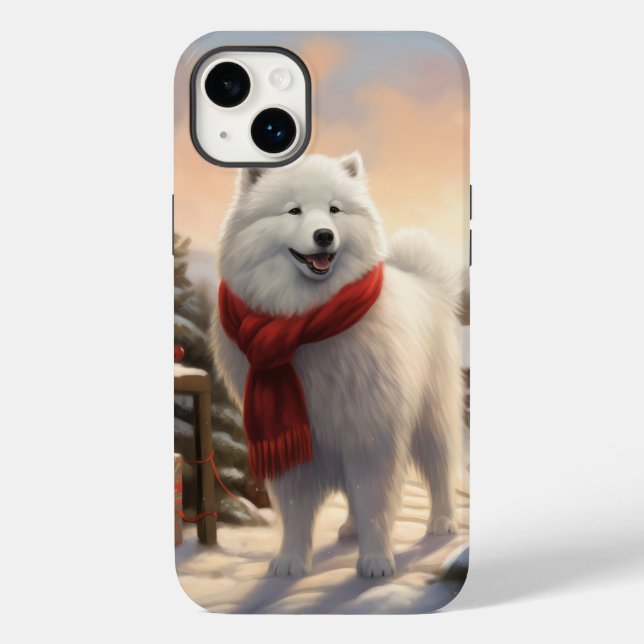 Samoyed Dog in Snow Christmas  Case-Mate iPhone Case (Back)