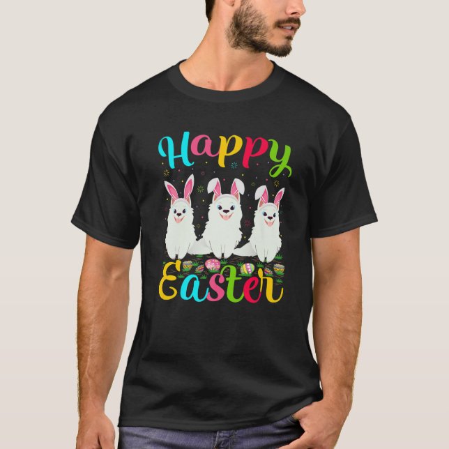 Samoyed Dog Lover Easter Egg Bunny Samoyed Happy E T-Shirt (Front)