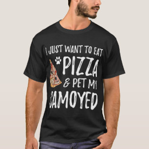 Samoyed Dog Lover Pizza Funny Dog Mum Gift T-Shirt