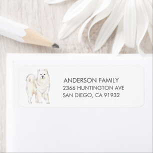 Samoyed Dog Return Address Label