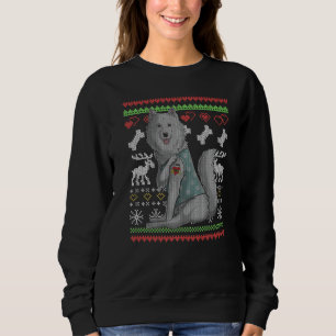 Samoyed Dog Santa Claus Ugly Christmas Pattern X M Sweatshirt