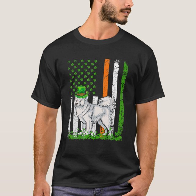 Samoyed Dog St Patricks Day Dog Irish Gift T-Shirt (Front)