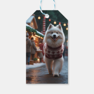Samoyed Dogs Christmas Snow Holiday Gift Tags