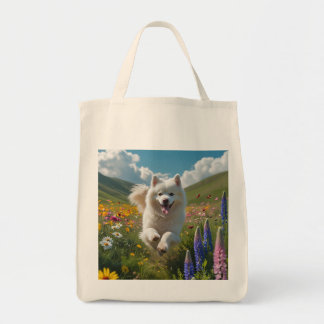 Samoyed Elegant Grocery Tote Bag