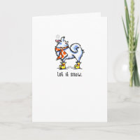 Samoyed Eskie Winter Scarf Let it Snow