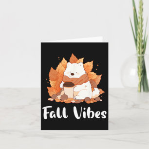 Samoyed Fall Vibes Funny Dog Pumpkin Spice Latte Card