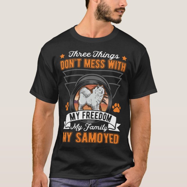 Samoyed Freedom Family Samoyed T-Shirt (Front)
