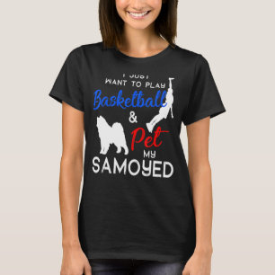 Samoyed Funny Basketball Dog Owner Xmas T-Shirt