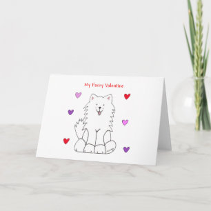 Samoyed Furry Valentine Holiday Card
