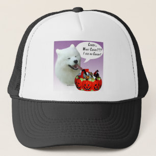 Samoyed Halloween Candy Trucker Hat