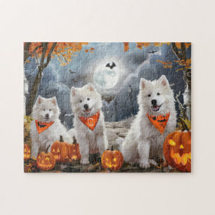 Samoyed Halloween Spooky Jigsaw Puzzle