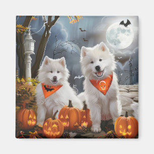 Samoyed Halloween Spooky Magnet