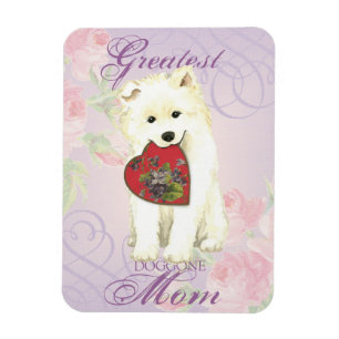 Samoyed Heart Mum Magnet
