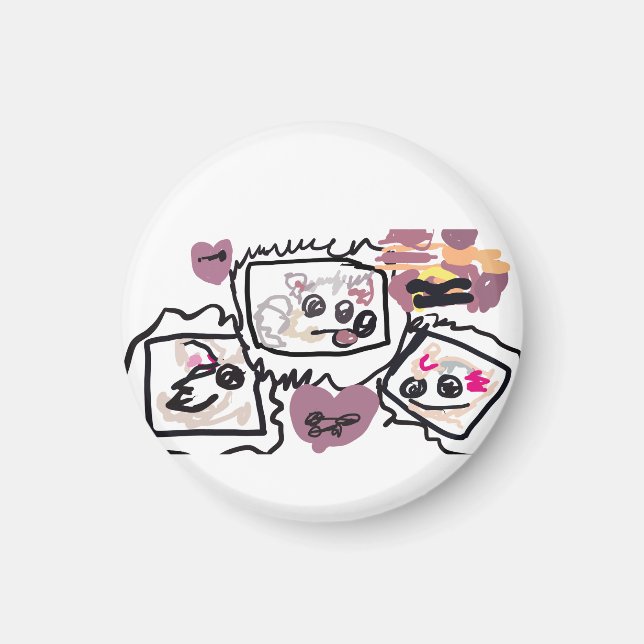 Samoyed Hearts  Magnet (Front)