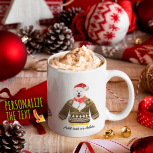 Samoyed Holiday Wearing Ugly Sweater Xmas Dog Coffee Mug